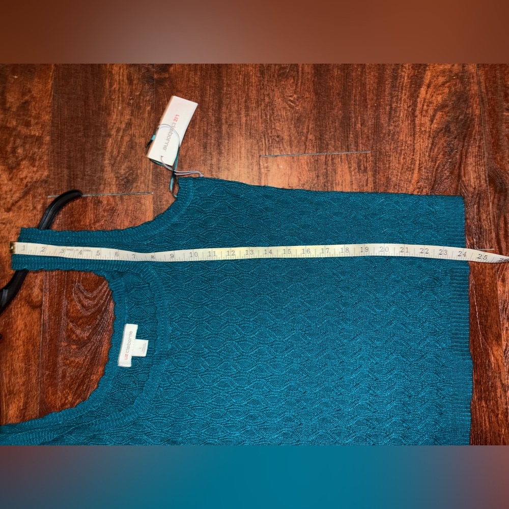 Liz Claiborne Aqua Knit Tank Top Size L - Picture 5 of 7
